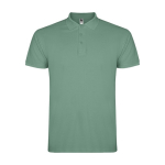 Men’s short-sleeve piqué-knit cotton polo shirt, 200 g/m², Roly olive green colour