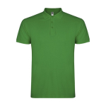 Children’s piqué-knit 100% cotton polo shirt, 200 g/m², Roly tropical green colour