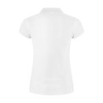 Women’s piqué-knit 100% cotton polo shirt, 200 g/m², Roly white colour