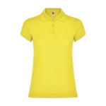 Women’s piqué-knit 100% cotton polo shirt, 200 g/m², Roly yellow colour