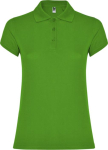 Women’s piqué-knit 100% cotton polo shirt, 200 g/m², Roly grass green colour