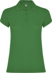 Women’s piqué-knit 100% cotton polo shirt, 200 g/m², Roly tropical green colour