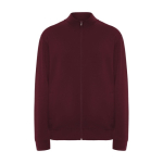 Unisex high-neck cotton and polyester sweater, 280 g/m², Roly burgundy colour