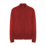 Unisex high-neck cotton and polyester sweater, 280 g/m², Roly red colour