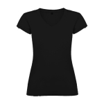 Women’s 100% cotton jersey t-shirt, 155 g/m², Roly black colour