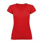 Women’s 100% cotton jersey t-shirt, 155 g/m², Roly red colour