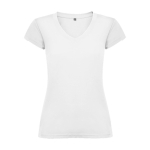 Women’s 100% cotton jersey t-shirt, 155 g/m², Roly white colour