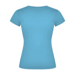 Women’s 100% cotton jersey t-shirt, 155 g/m², Roly turquoise colour