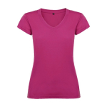 Women’s 100% cotton jersey t-shirt, 155 g/m², Roly fuchsia colour