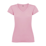 Women’s 100% cotton jersey t-shirt, 155 g/m², Roly light pink colour