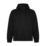 Unisex hoodie made of 57% organic cotton, 300 g/m², Roly black colour