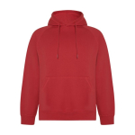 Unisex hoodie made of 57% organic cotton, 300 g/m², Roly red colour