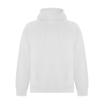 Unisex hoodie made of 57% organic cotton, 300 g/m², Roly white colour