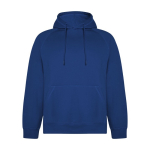 Unisex hoodie made of 57% organic cotton, 300 g/m², Roly royal blue colour