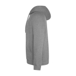 Unisex hoodie made of 57% organic cotton, 300 g/m², Roly heather light grey colour