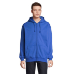 Hoodie, cotton and polyester, 280 g/m2, SOL'S Carter royal blue colour third photographic view