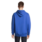 Hoodie, cotton and polyester, 280 g/m2, SOL'S Carter royal blue colour second photographic view