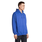 Hoodie, cotton and polyester, 280 g/m2, SOL'S Carter royal blue colour third photographic view