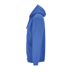 Hoodie, cotton and polyester, 280 g/m2, SOL'S Carter royal blue colour side view