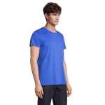 Unisex crew-neck cotton T-shirt, 150 g/m2, SOL'S Crusader royal blue colour third photographic view