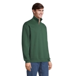 Cotton and polyester sweatshirt, 280 g/m2, SOL'S Conrad dark green colour third photographic view