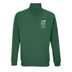 Cotton and polyester sweatshirt, 280 g/m2, SOL'S Conrad dark green colour view with print area