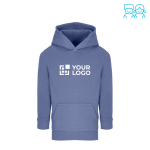 Children's cotton and polyester hoodie, 280 g/m2, SOL'S Condor blue colour view with print area