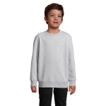 Children's sweater, recycled cotton, 280 g/m2, SOL'S Columbia light grey colour photographic view