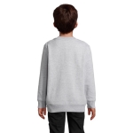 Children's sweater, recycled cotton, 280 g/m2, SOL'S Columbia light grey colour second photographic view