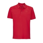 Polo shirt, 100% organic cotton, 2 buttons, 210 g/m2, SOL'S Pegase red colour