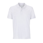 Polo shirt, 100% organic cotton, 2 buttons, 210 g/m2, SOL'S Pegase white colour ninth view