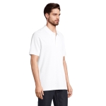 Polo shirt, 100% organic cotton, 2 buttons, 210 g/m2, SOL'S Pegase white colour third photographic view