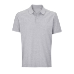 Polo shirt, 100% organic cotton, 2 buttons, 210 g/m2, SOL'S Pegase light grey colour