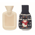 Hot water bottle with Christmas cover, 250ml capacity navy-blue colour second view