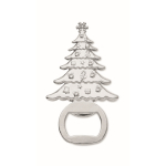 Christmas edition bottle opener in tree shape matt silver colour