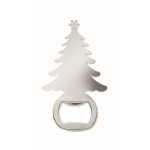 Christmas edition bottle opener in tree shape matt silver colour second view