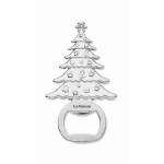 Christmas edition bottle opener in tree shape matt silver colour main view