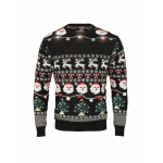 Christmas jumper with 10 LED lights, size S/M black colour second view