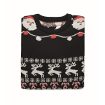 Christmas jumper with 10 LED lights, size S/M black colour fourth view