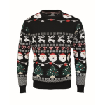 Christmas jumper with 10 LED lights, size L/XL black colour