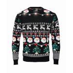 Christmas jumper with 10 LED lights, size L/XL black colour second view