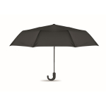 Foldable windproof umbrella with checked pongee design, Ø116 black colour