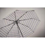 Foldable windproof umbrella with checked pongee design, Ø116 black colour fifth photographic view