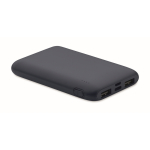 Rectangular power bank made from recycled ABS, 5,000 mAh navy-blue colour