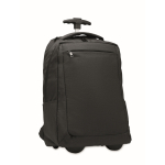 2-in-1 trolley and backpack with 15” laptop compartment black colour