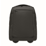 2-in-1 trolley and backpack with 15” laptop compartment black colour