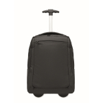 2-in-1 trolley and backpack with 15” laptop compartment black colour