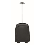 2-in-1 trolley and backpack with 15” laptop compartment black colour