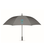 Windproof RPET pongee umbrella with automatic opening, Ø116 grey colour view with print area