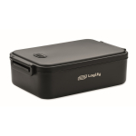 Large recycled PP lunchbox with airtight lid, 2.2L black colour second main view